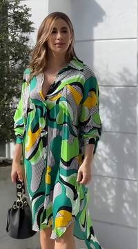 Illuminati Green Shirt Dress