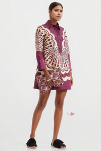 Scallop Bloom Shirt Dress
