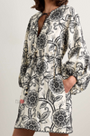 Sketch Effect Bold Chic Shirt Dress