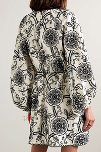 Sketch Effect Bold Chic Shirt Dress