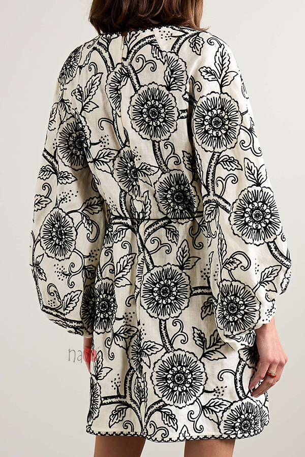 Sketch Effect Bold Chic Shirt Dress