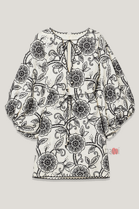 Sketch Effect Bold Chic Shirt Dress