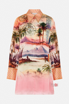 Scenic Landscape Print Casual Dress