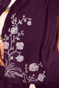 Purple Embroidery Co-ord Set