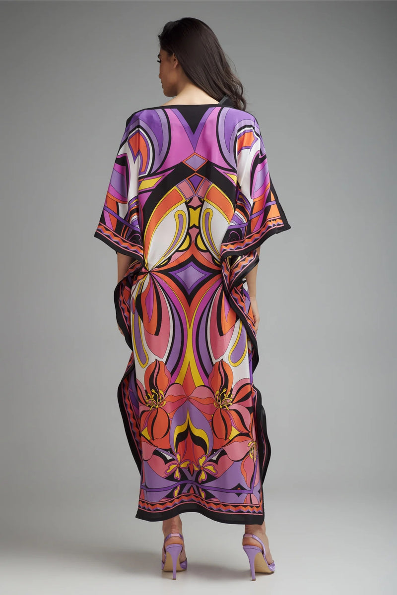 Mafia Print Kaftan Dress