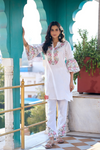 Floral Symphony Pure White Co-ord set