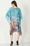 Digital Print Kaftan Dress