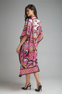 Pink Printed Kaftan Dress