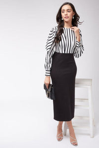 Monochromatic Stripped Dress