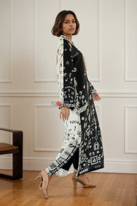 Tribal Noir Boho Kaftan Dress