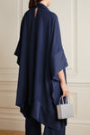 Navy Blue High Neck Co-ord Set