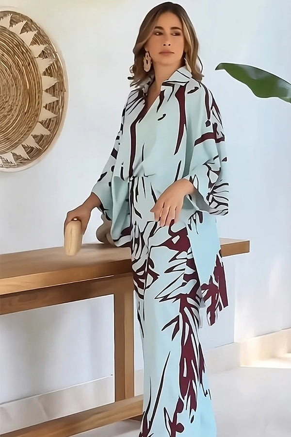 Abstract Printed Co-Ord Set - Navvi.in