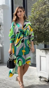 Illuminati Green Shirt Dress