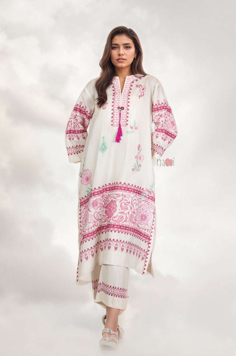 Fuchsia Charm Lawn Kurta Set