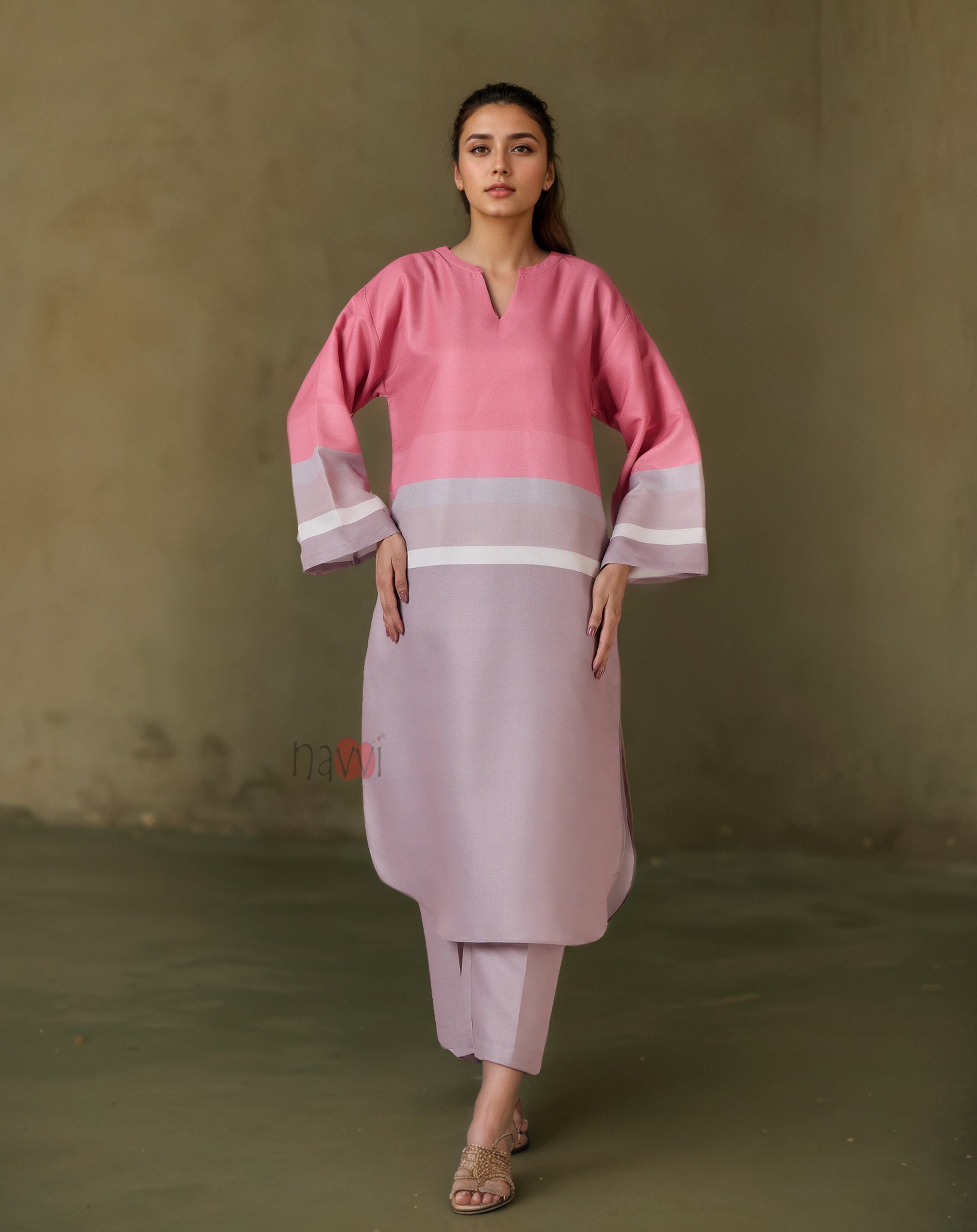 Blush Mist Colourblock Co-ord Set