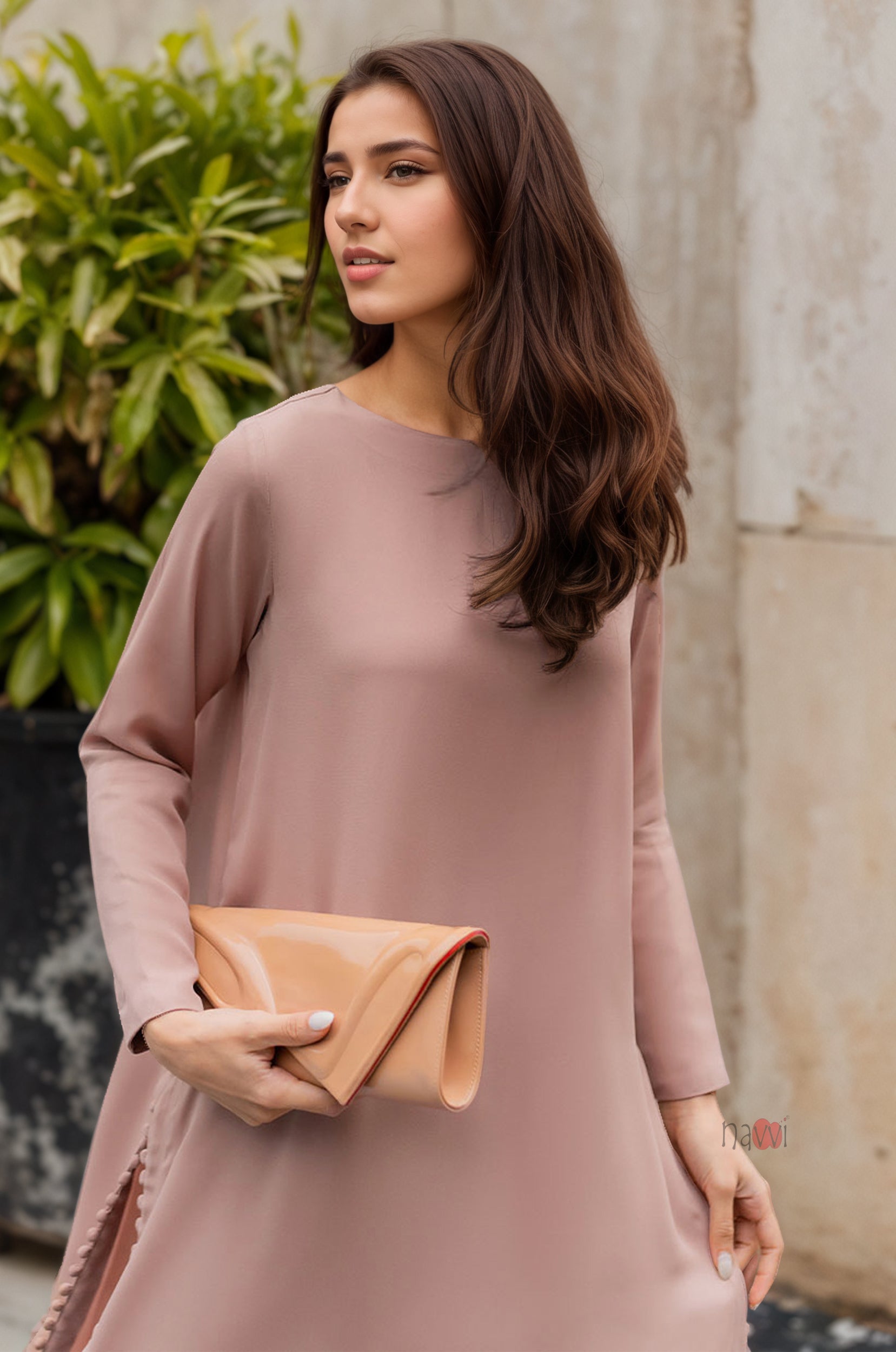 Blush Nude Straight Kurta Pant Set