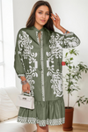 Azure Olive Boho Ruffle Dress