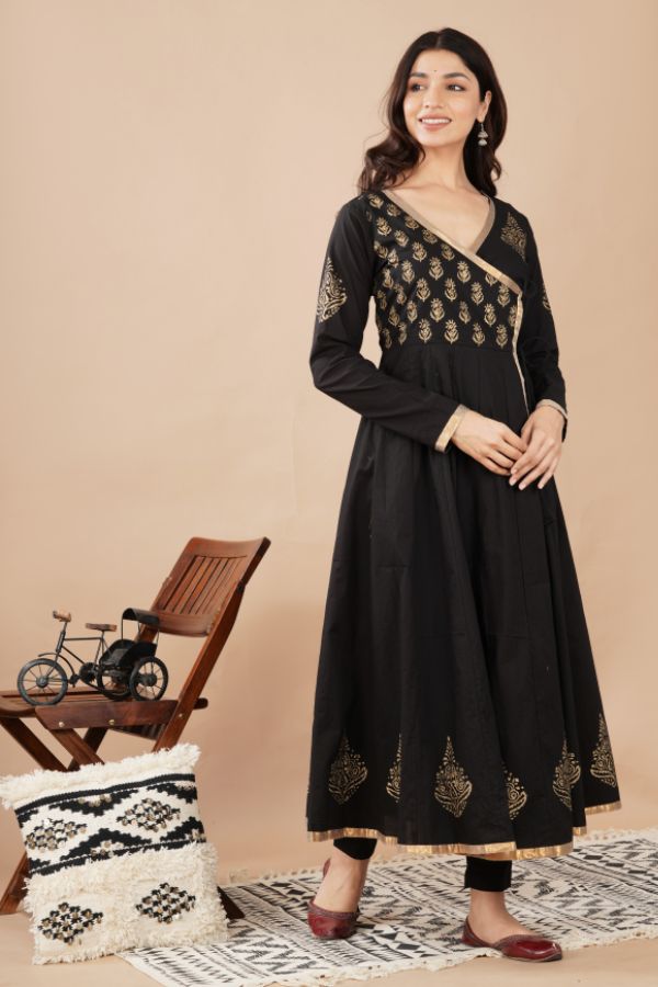 Black Anarkali Set