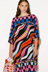 Colorful Zebra Stripes Mid-Length Kaftan