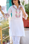 Floral Symphony Pure White Co-ord set