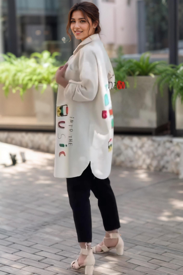 Alphabet Doodle Print Shirt
