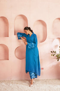 Ocean Breeze Tassel Sleeve Kurta Set