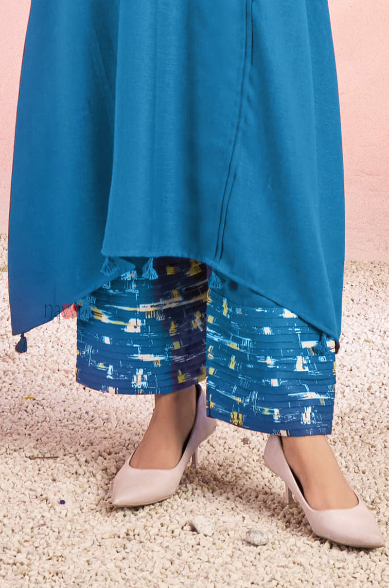 Ocean Breeze Tassel Sleeve Kurta Set