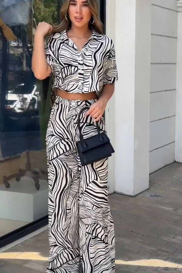 Black & White Zig Zag Co-Ord Set