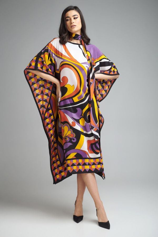 Tribal Print Kaftan Dress