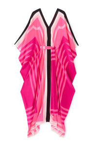 Pink Soft Crepe Kaftan with Belt