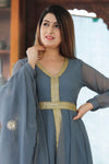 Grey Gota Work Kurta Set