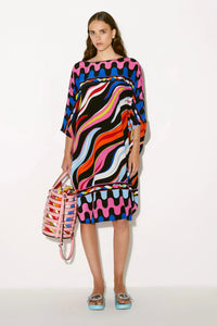 Colorful Zebra Stripes Mid-Length Kaftan