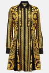 Versace Print Pleated Short Dress