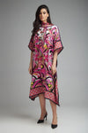 Pink Printed Kaftan Dress