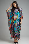 Vibrant Print Kaftan Dress