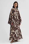 Coffee Persian Silk Dress
