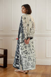 Tribal Noir Boho Kaftan Dress