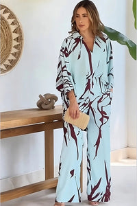 Abstract Printed Co-Ord Set - Navvi.in