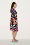 Colorful Zebra Stripes Mid-Length Kaftan