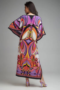 Mafia Print Kaftan Dress