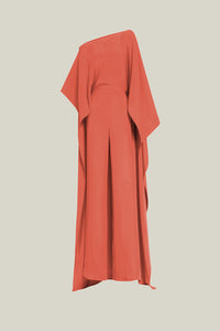 One-Shoulder Jumpsuit with Cape Sleeves