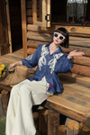 Blue Botanica – Statement Embroidered Shirt
