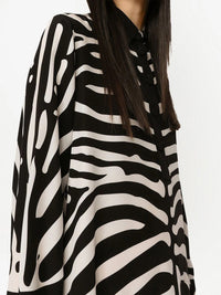 Zebra Print Full-Sleeves Dress
