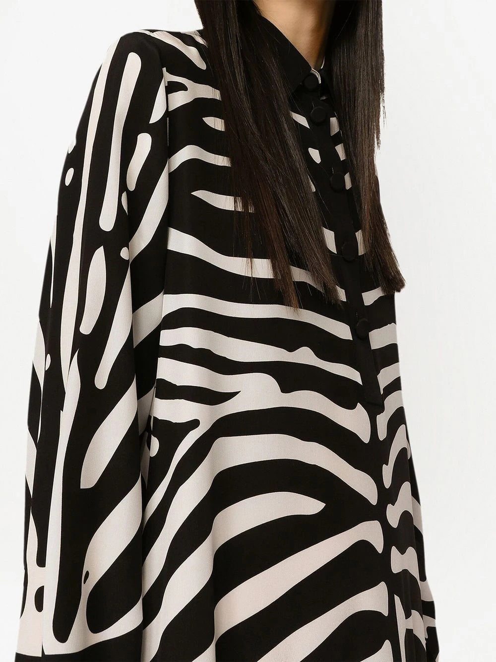 Zebra Print Full-Sleeves Dress