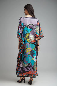 Vibrant Print Kaftan Dress