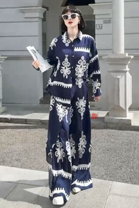 Navy Noir Luxe Co-ord Set