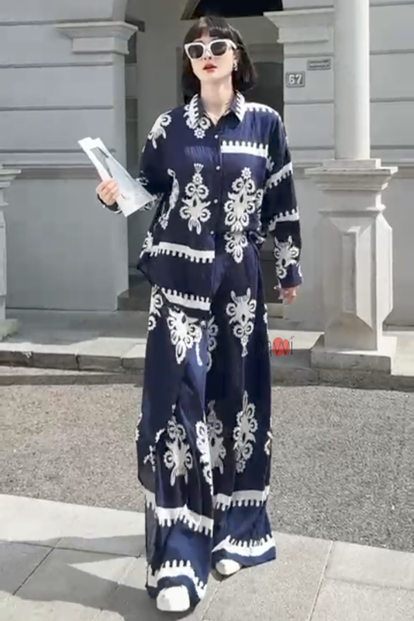 Navy Noir Luxe Co-ord Set