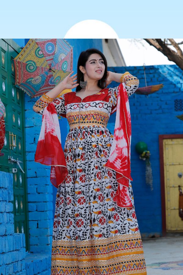 Fancy Multicolor Women Gown