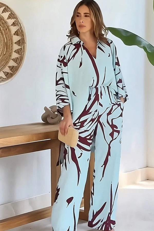 Abstract Printed Co-Ord Set - Navvi.in