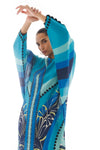 Blue Geometric Printed Kaftan